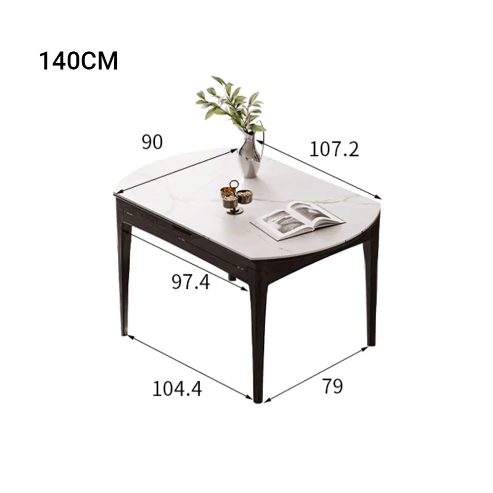 Seattle Charcoal Solid Oak Extendable Dining Table with Ceramic Top - Image 11