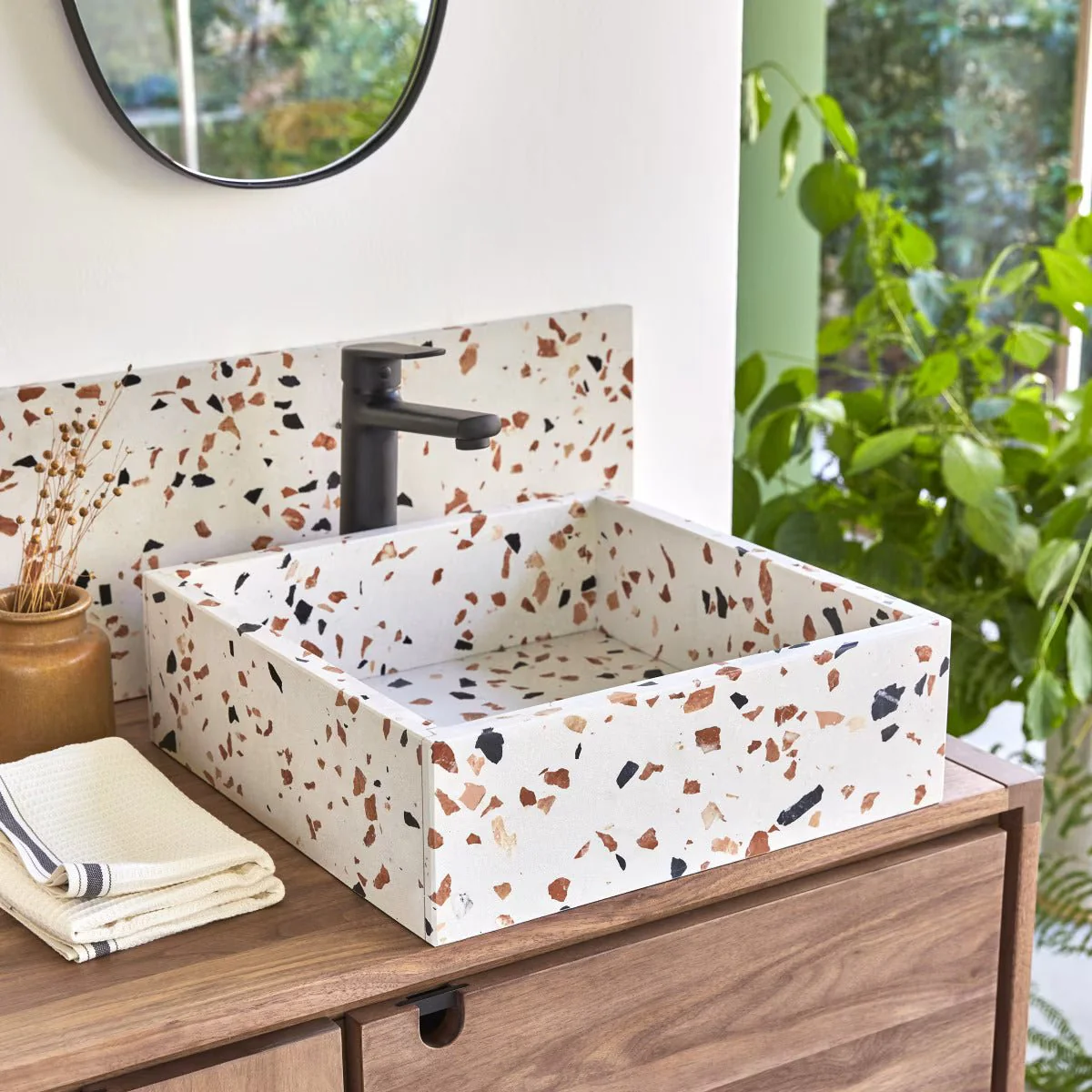 Soria Square Premium Terrazzo Basin - Image 2