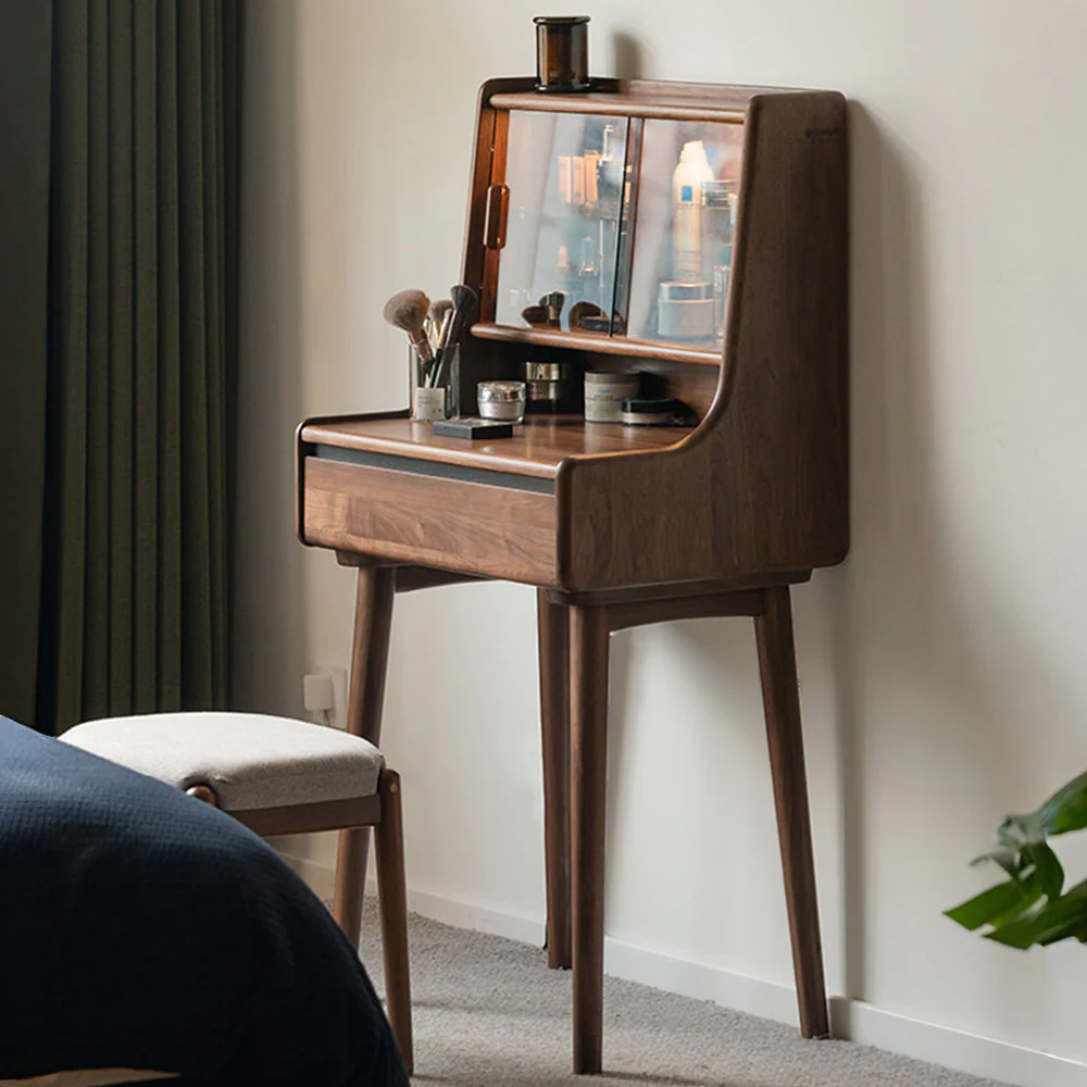 Stropica Natural Solid Walnut Dressing Table - Image 2