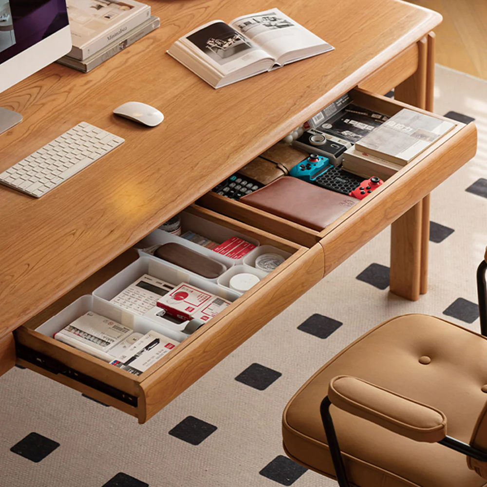 Tarfala Natural Solid Cherry Large Work Station - Image 11