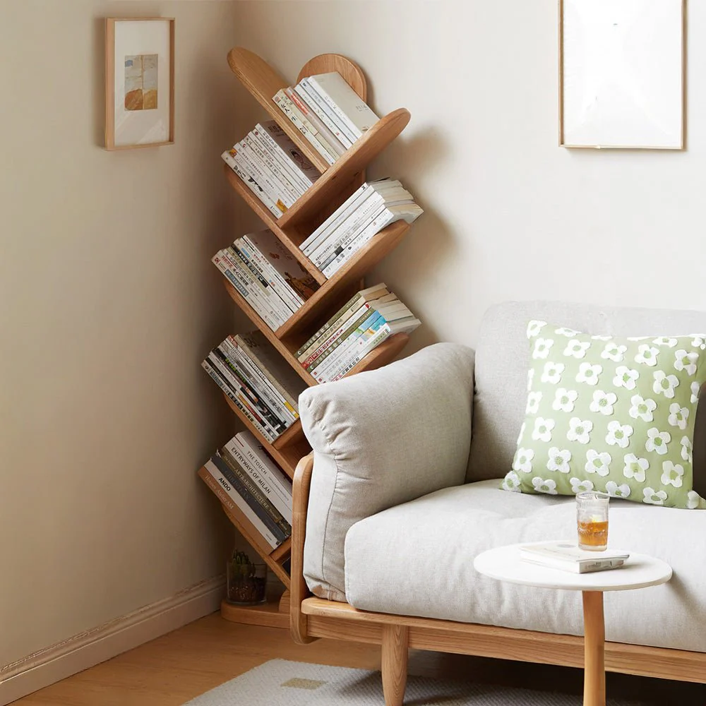 Vikten Natural Solid Oak Tree-Shaped Bookcase - Image 3