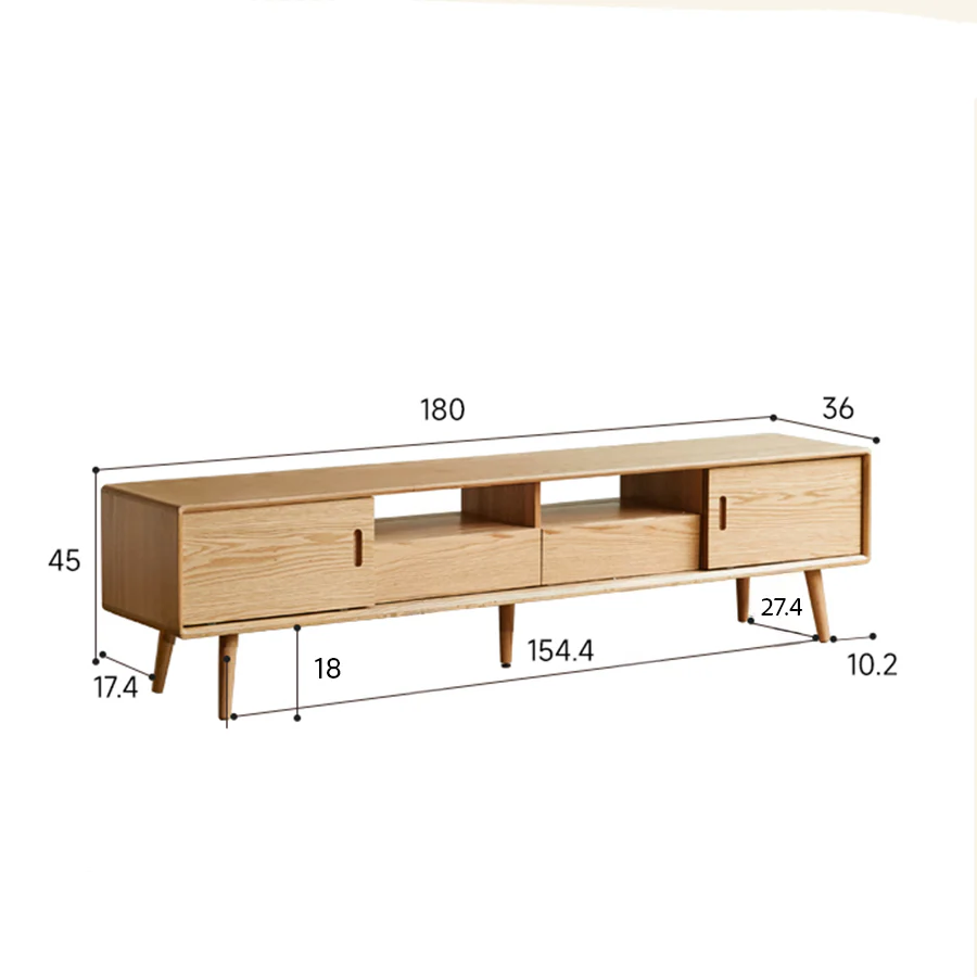 Yorko Natural Solid Oak TV unit - Image 8
